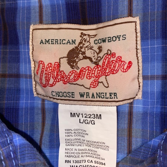 Wrangler American Cowboys Western Pearl Snaps - Picture 5 of 8